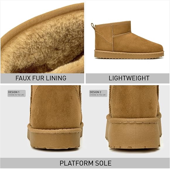 Women's Classic Mini Dupe Ugg Boots - (Platform)