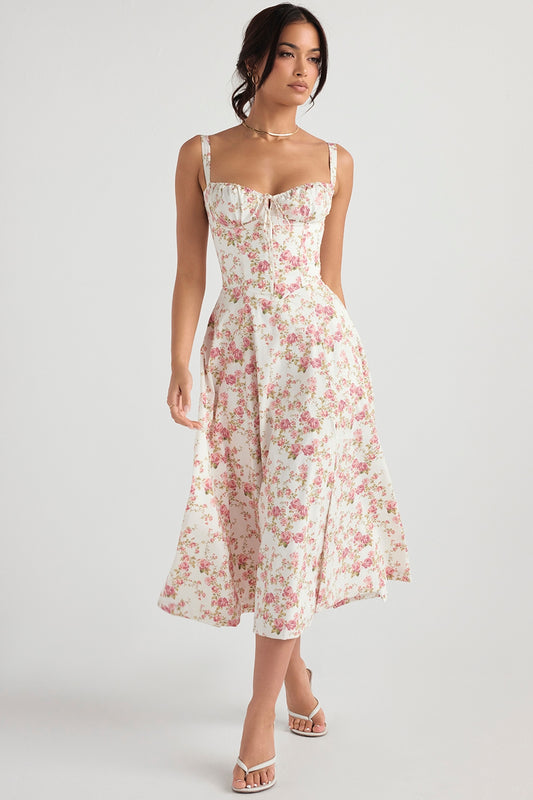 Carmen Rose Print Bustier Sundress®